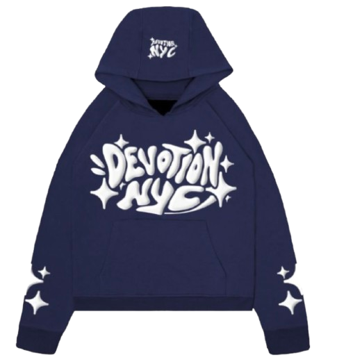 DARK BLUE DEVOTIONNYC HOODIE